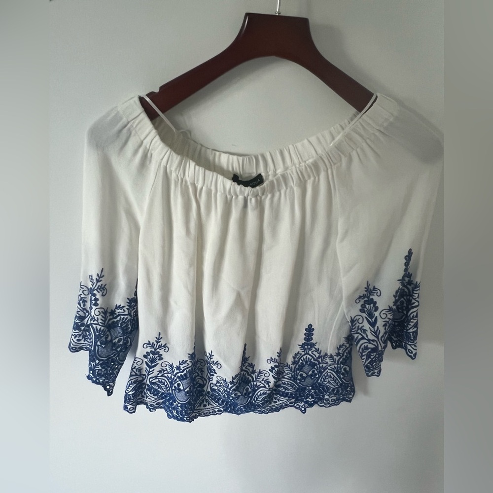 Aqua Off the Shoulder Top